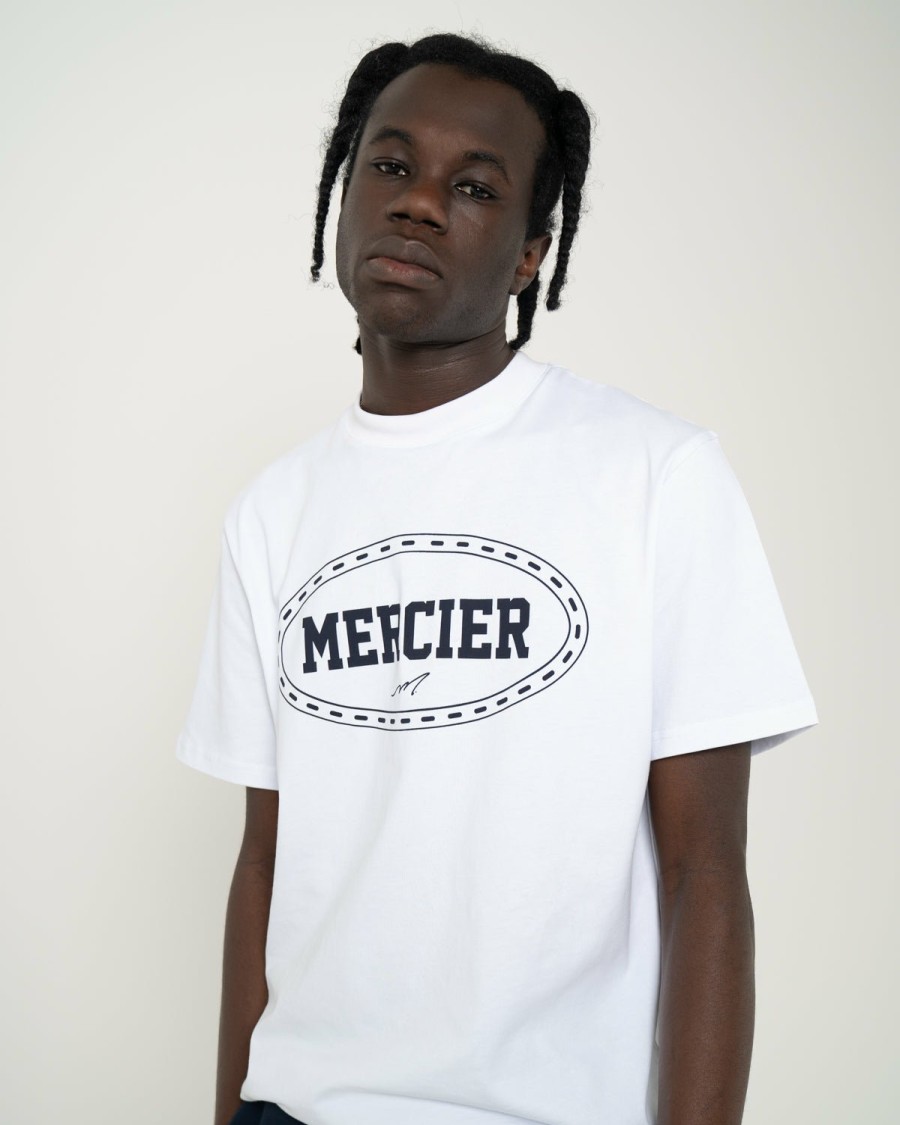 Vetements Pour Hommes Mercier | Tshirt Mercier Maison Blanc Marine