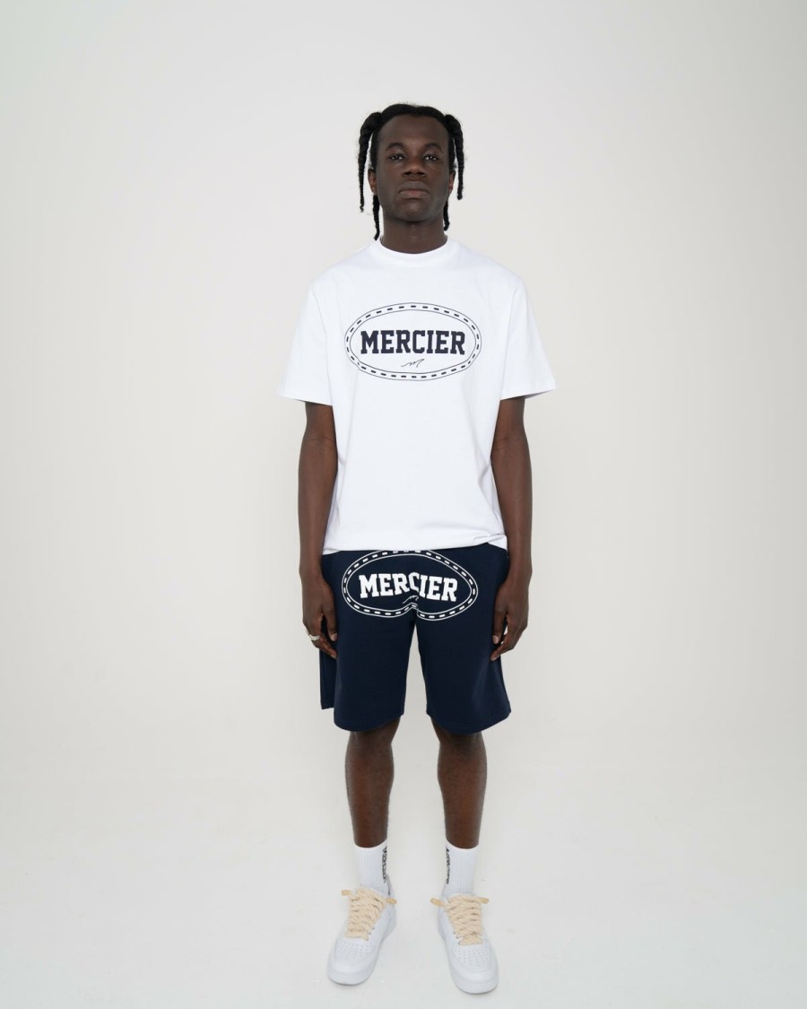 Vetements Pour Hommes Mercier | Tshirt Mercier Maison Blanc Marine