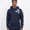 Vetements Pour Hommes Mercier | Sweat A Capuche Bleu Marine Mercier Og Badge