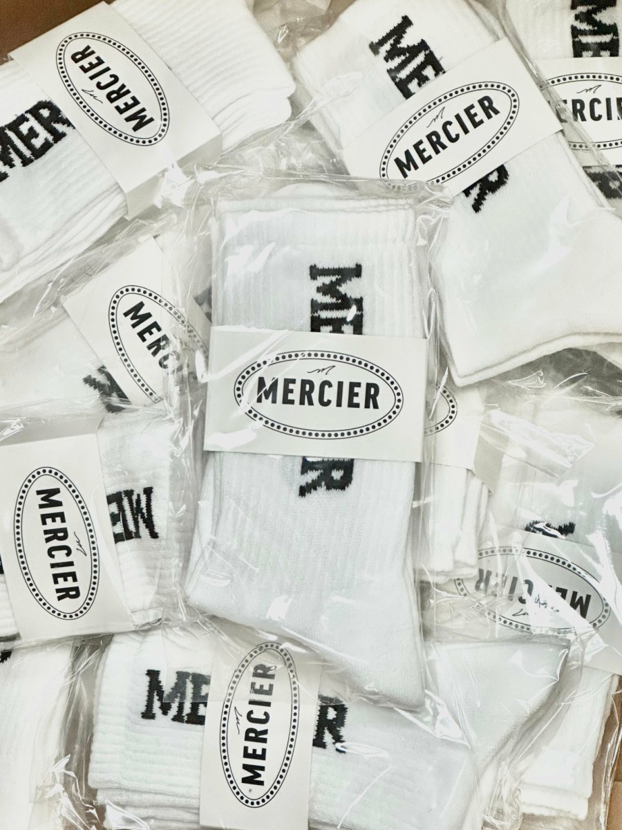 Vetements Pour Hommes Mercier | Lot De 2 Paires De Chaussettes Mercier Blanches