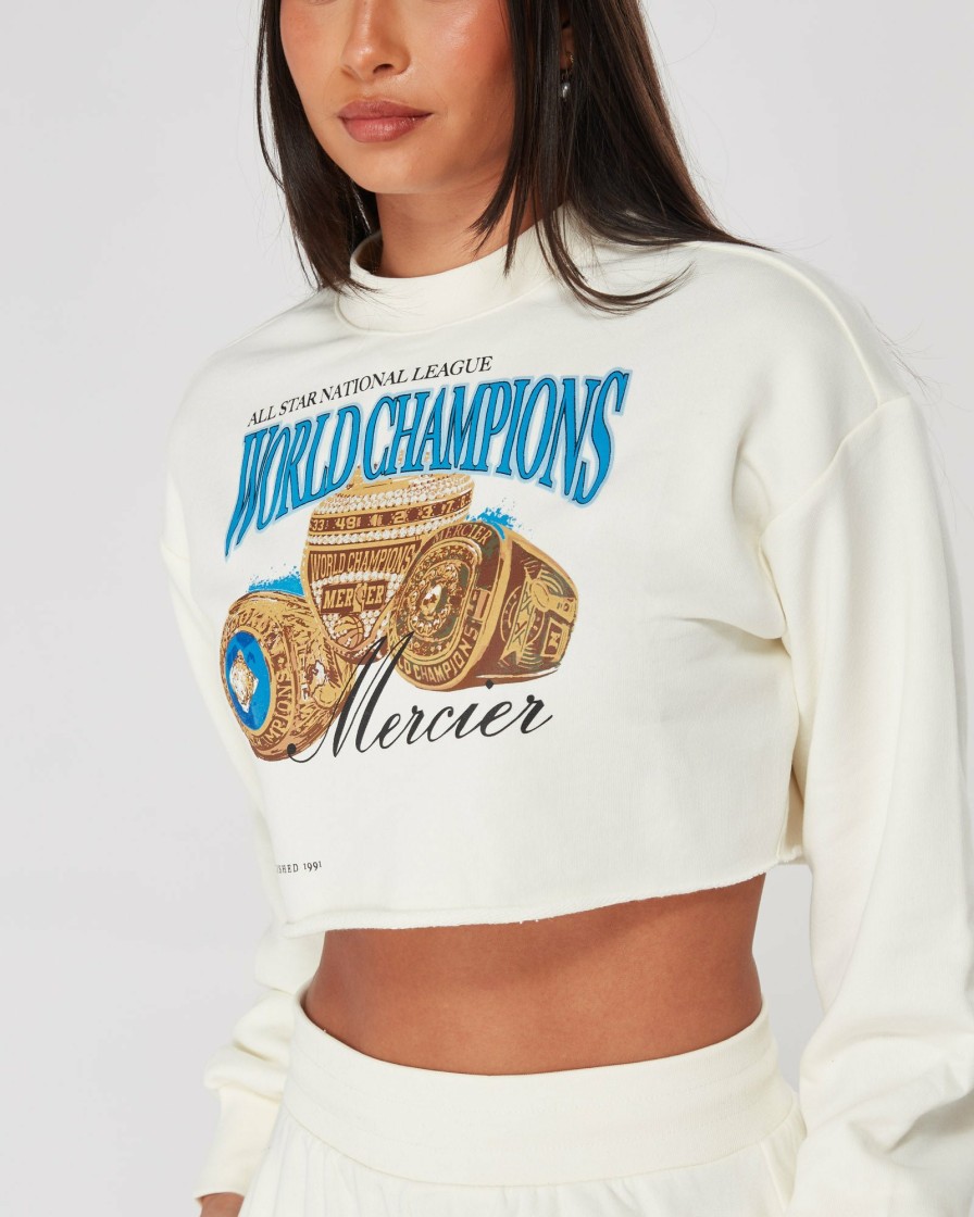 Vetements Pour Femmes Mercier | Crop Top Champions Mercier En Noix De Coco Pour Femme