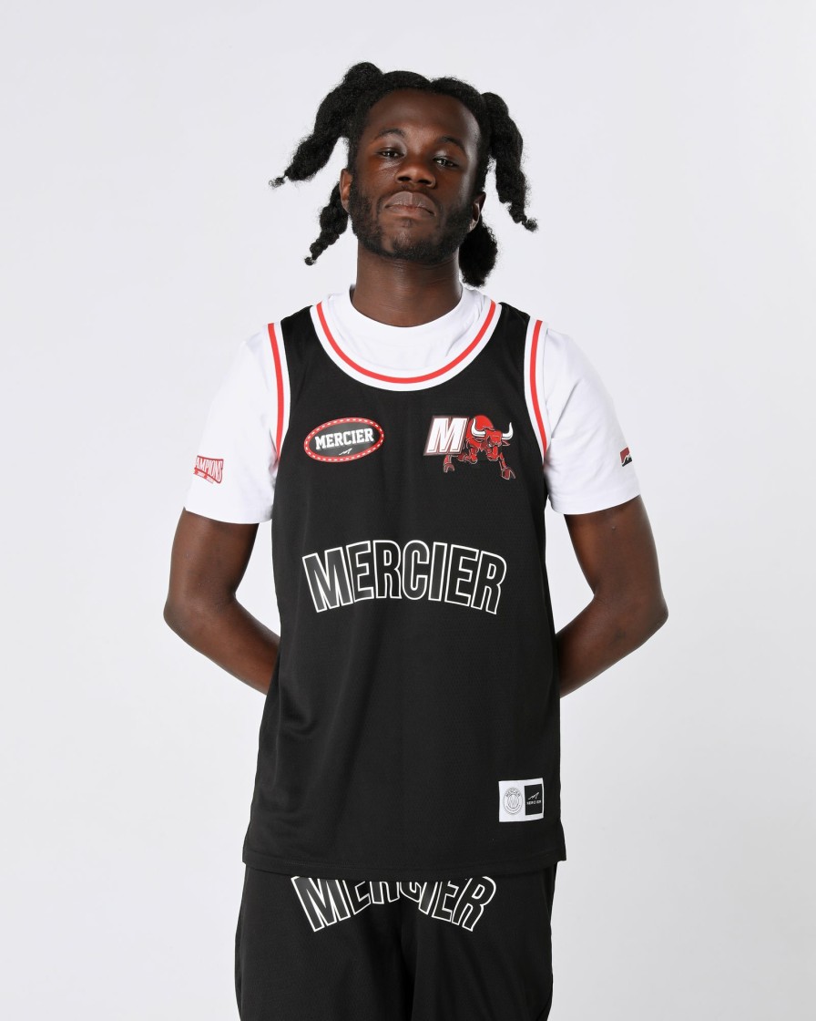 Vetements Pour Hommes Mercier | Gilet De Basket-Ball Crawford Noir Et Rouge