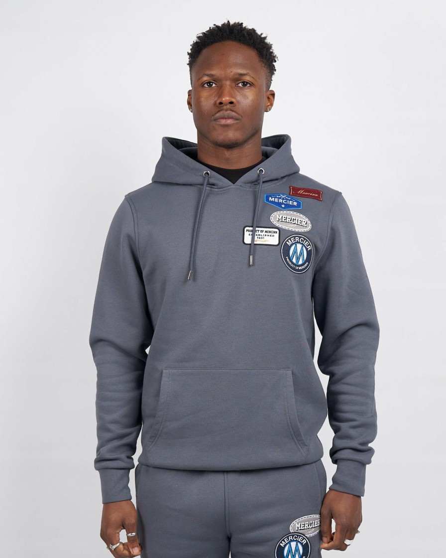 Vetements Pour Hommes Mercier | Mercier Og Badge Sweat A Capuche Turbulence