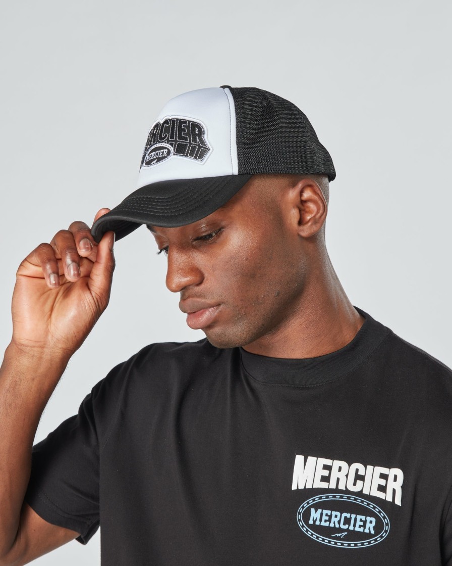 Vetements Pour Hommes Mercier | Trucker En Mousse Court Blanc Noir