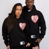 Vetements Pour Femmes Mercier | Sweat A Capuche Noir Mercier Heart