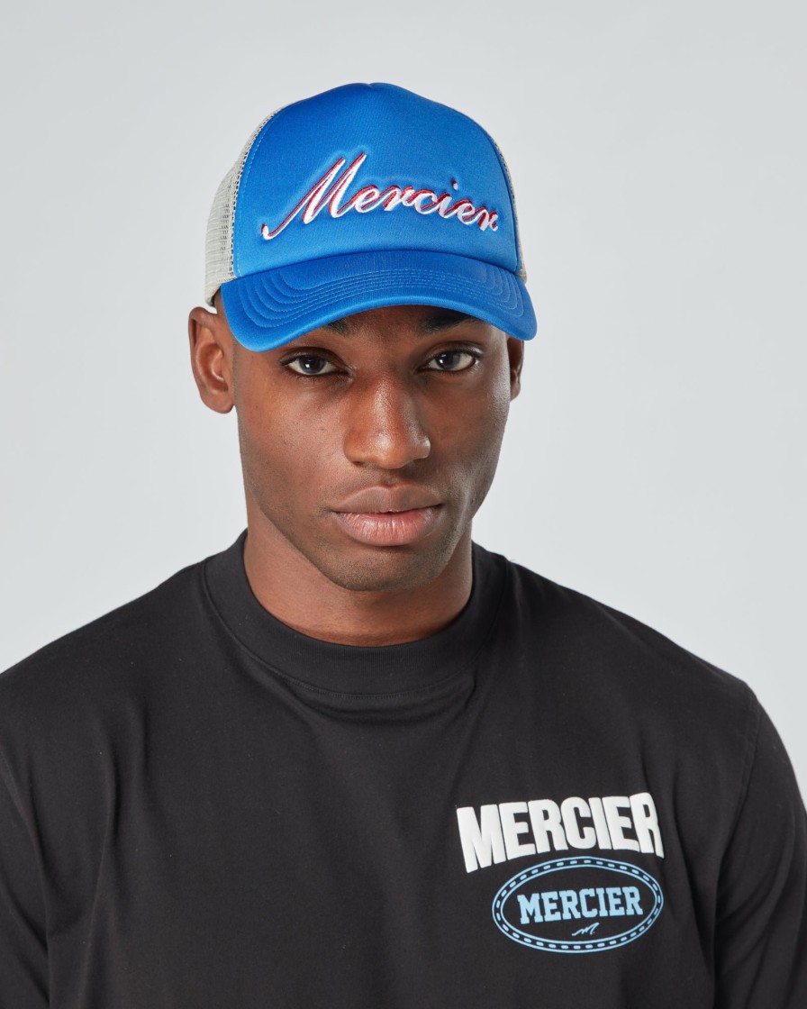 Vetements Pour Hommes Mercier | Trucker En Mousse Signature Bleu Gris