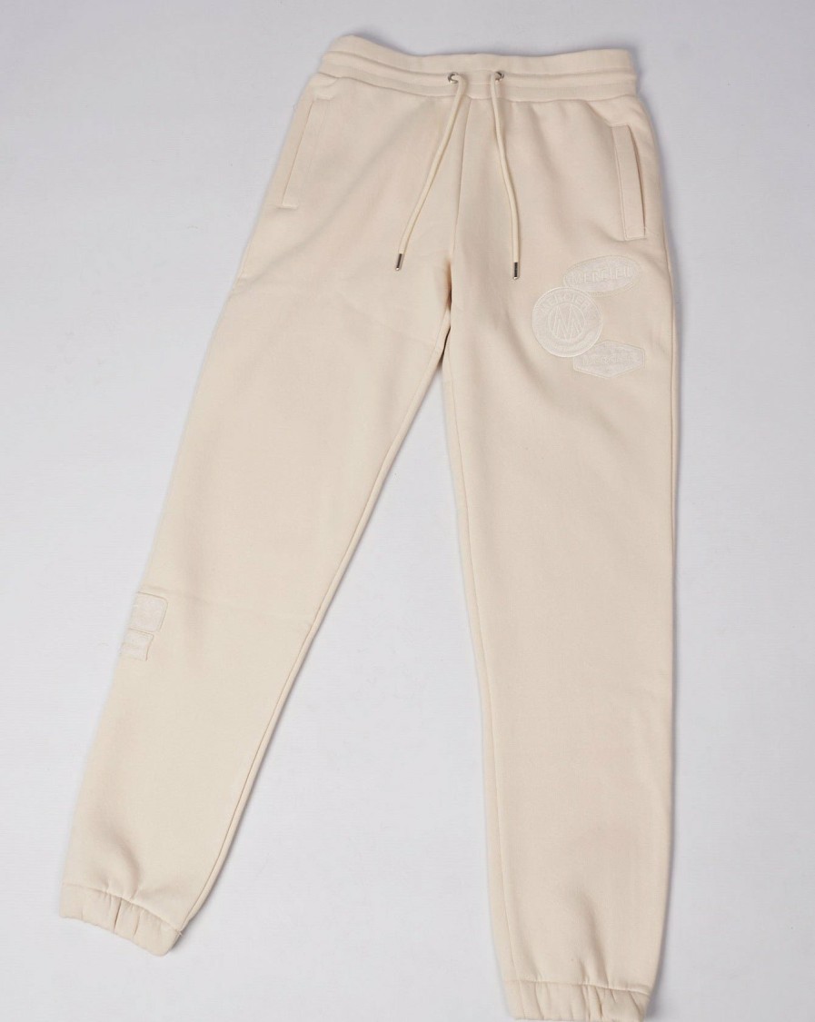 Vetements Pour Femmes Mercier | Pantalon De Jogging A Badge Ton Sur Ton Amande Pour Femme