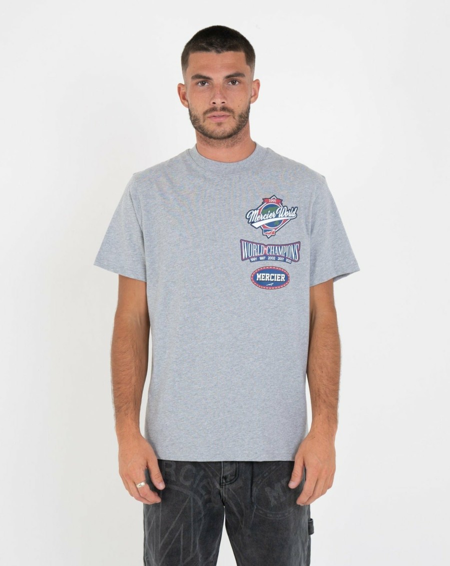 Vetements Pour Hommes Mercier | Tshirt Gris Chine Mercier World