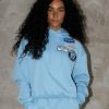 Vetements Pour Femmes Mercier | Sweat A Capuche Placid Blue Og Badge Pour Femme