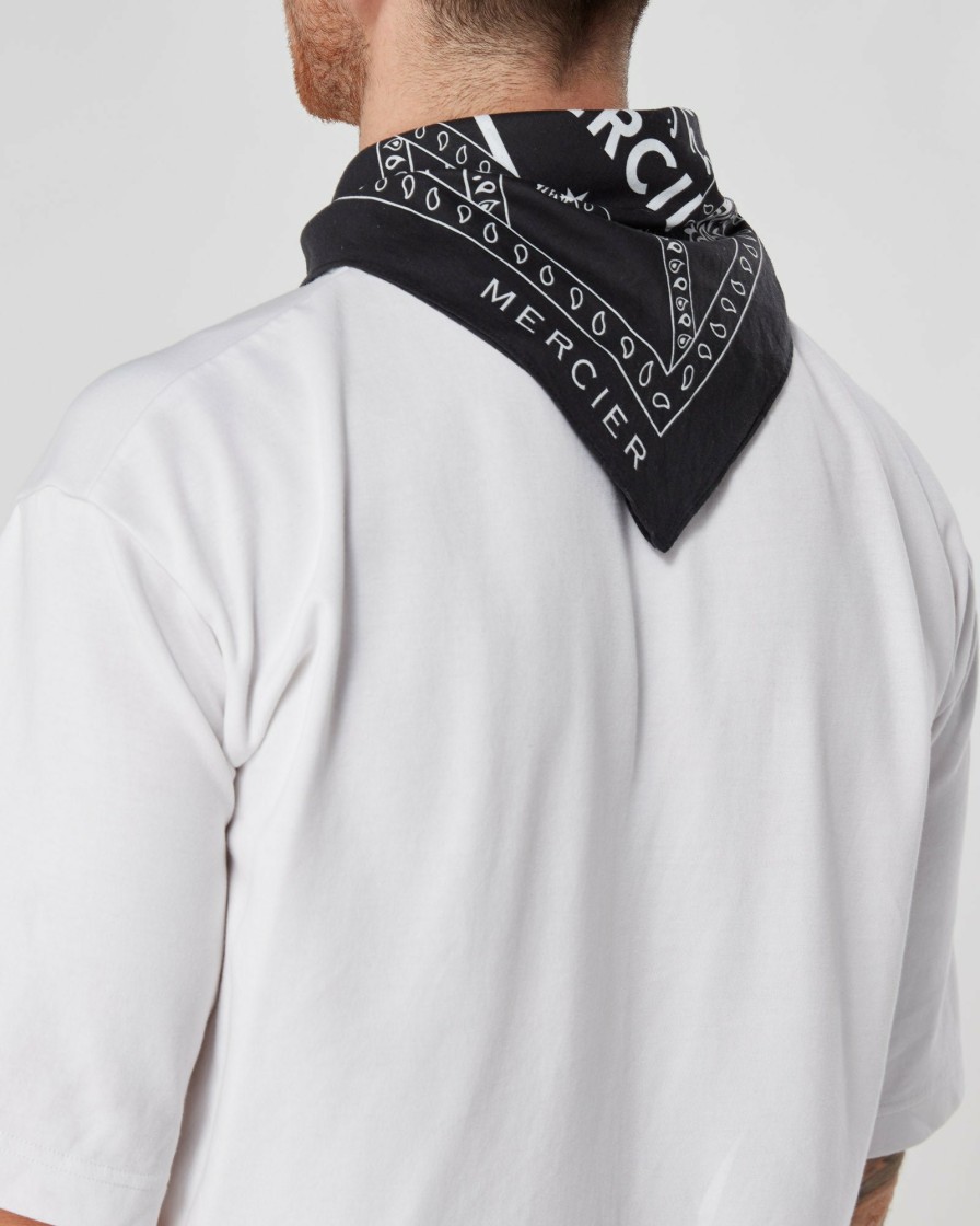 Vetements Pour Hommes Mercier | Bandana Cachemire A Ecusson Noir