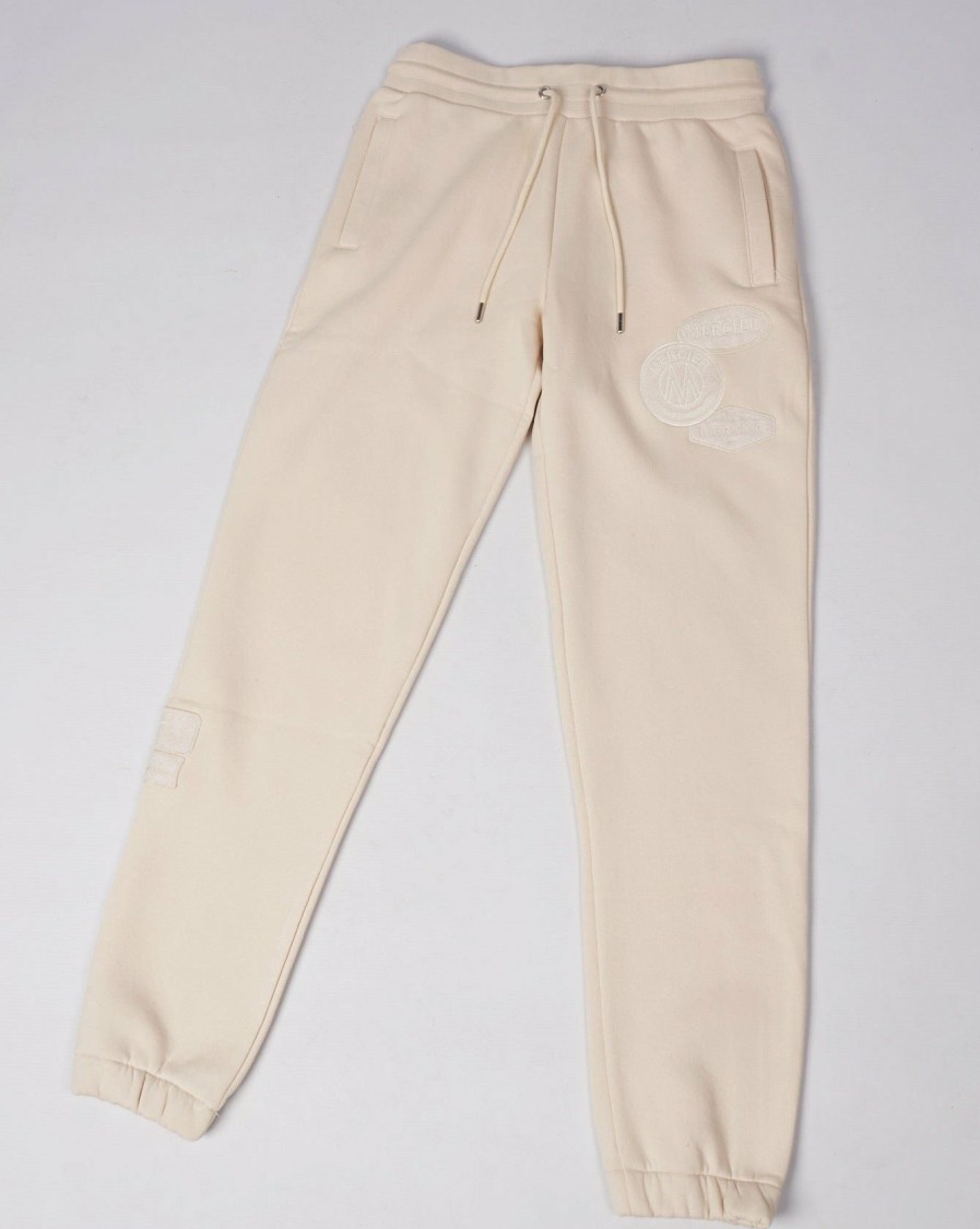 Vetements Pour Femmes Mercier | Pantalon De Jogging A Badge Ton Sur Ton Amande Pour Femme