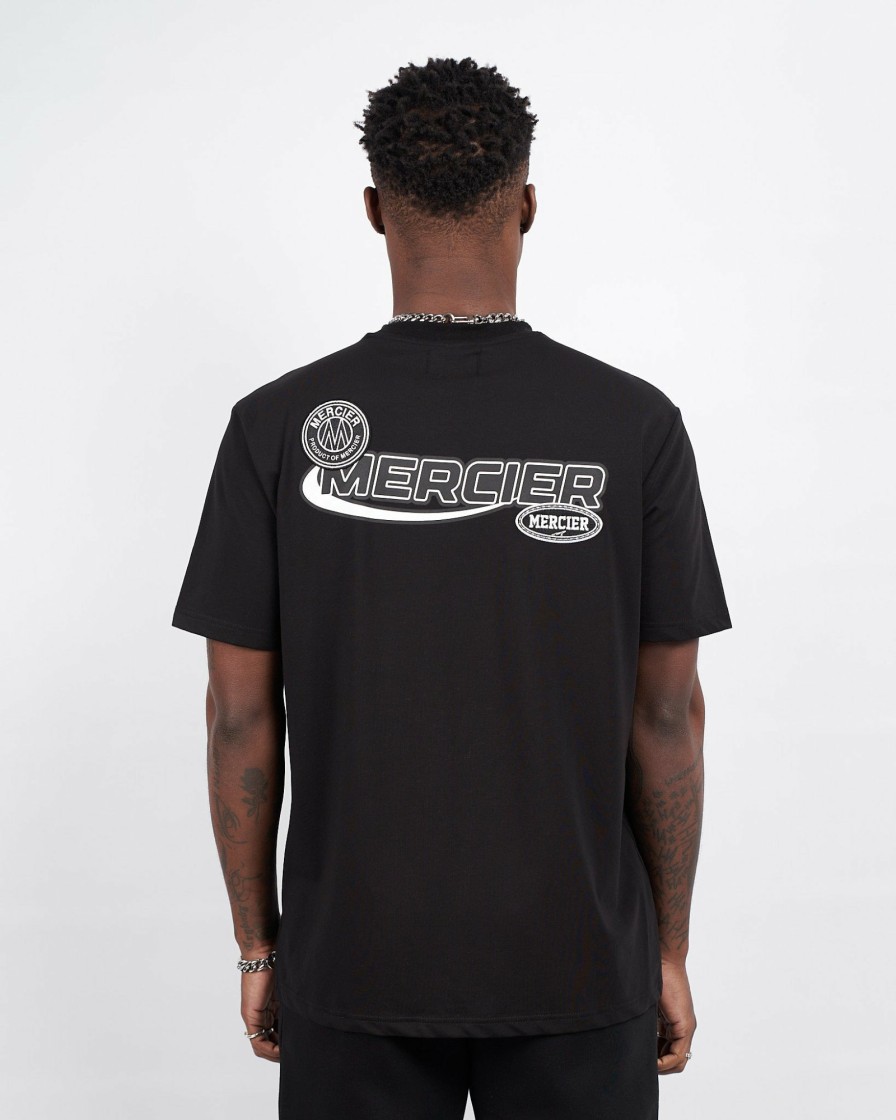 Vetements Pour Hommes Mercier | T-Shirt Noir Avec Badge Racer