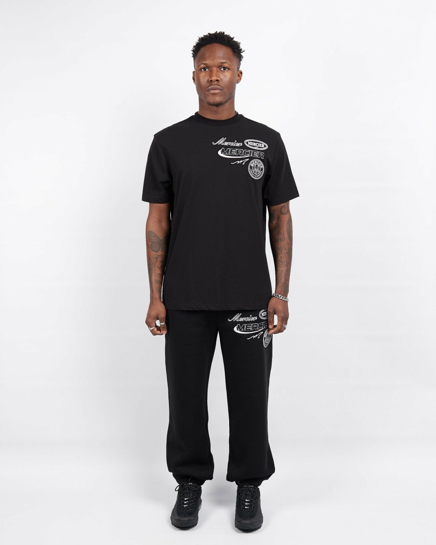 Vetements Pour Hommes Mercier | T-Shirt Noir Avec Badge Racer