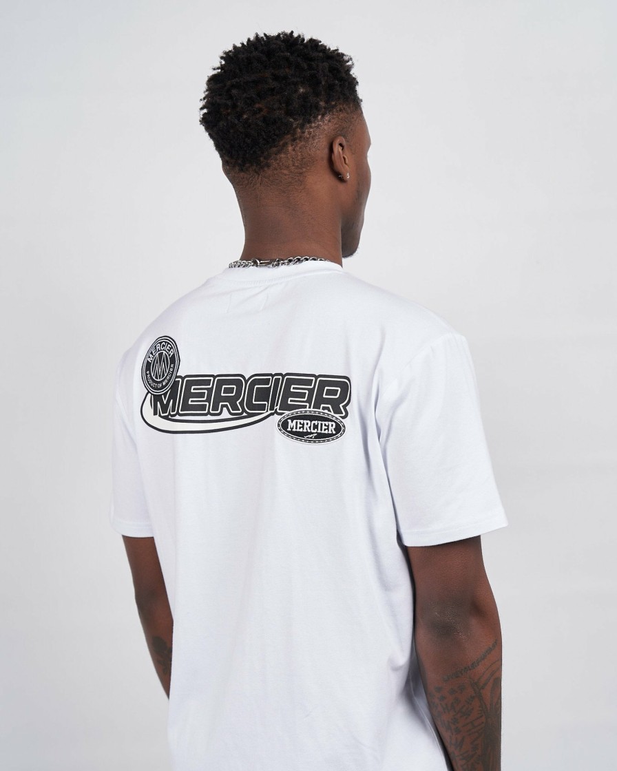 Vetements Pour Hommes Mercier | T-Shirt Blanc Avec Badge Racer