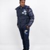 Vetements Pour Hommes Mercier | Veste A Empiecements Bleu Marine Avec Badge Og